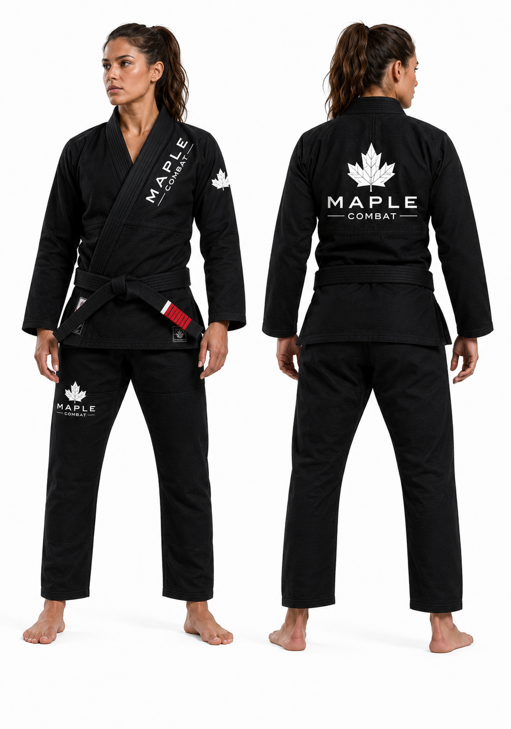 Maple Combat women's black gi