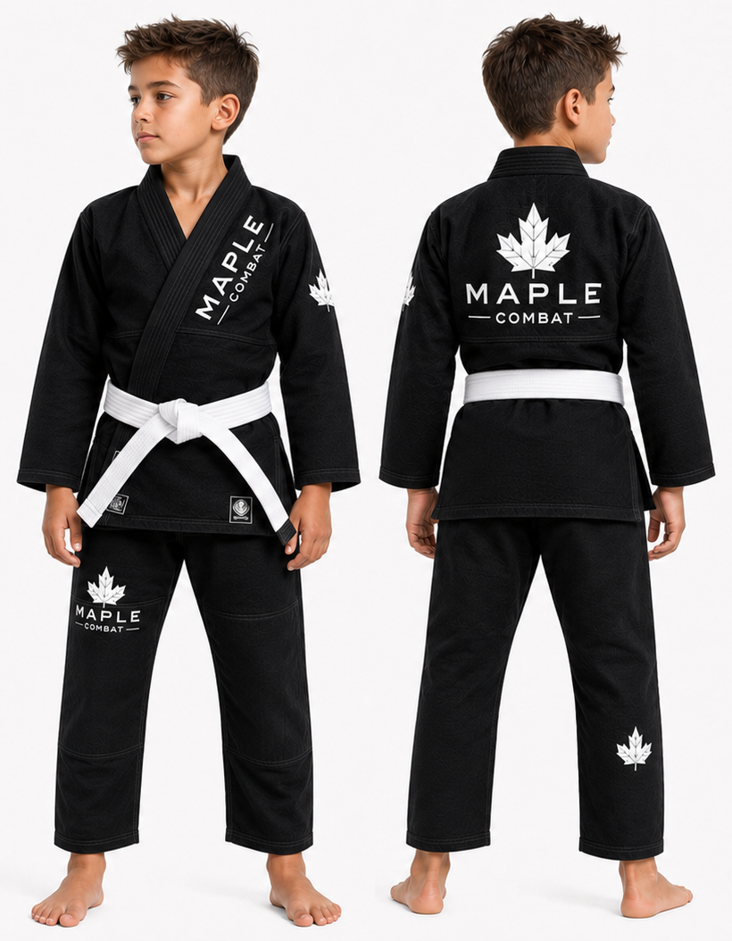 Maple Combat youth black gi for boys