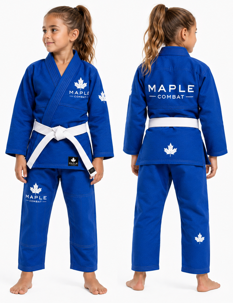 Maple Combat youth blue gi for girls