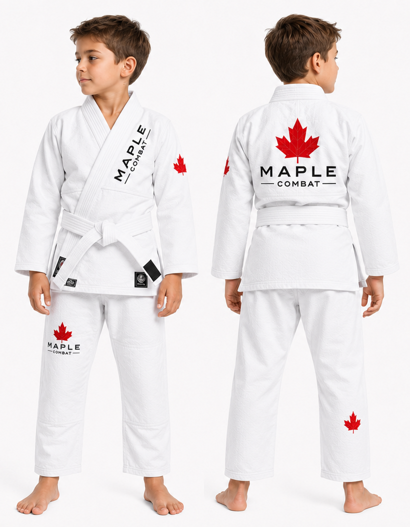 Maple Combat youth white gi for boys