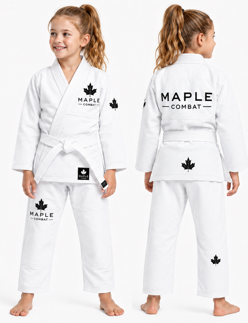 Maple Combat youth white gi for girls
