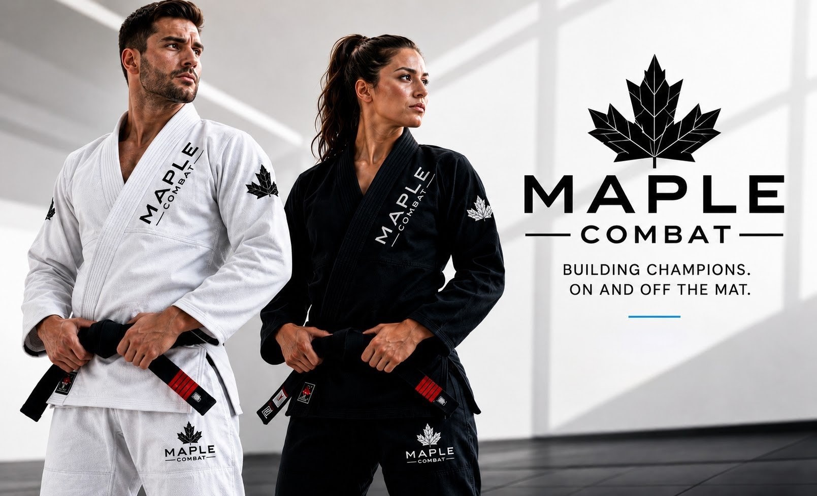 Maple Combat athletes in gis — Building champions on and off the mat